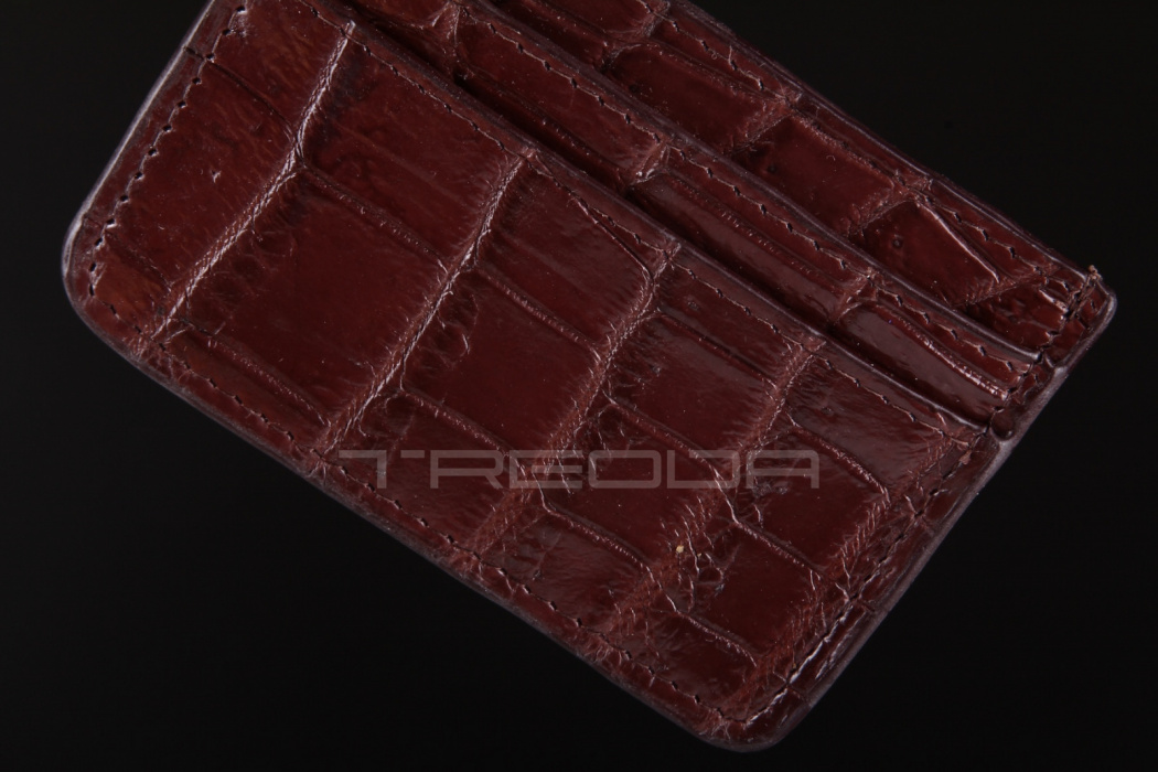Картхолдер (чехол для карты) из кожи крокодила